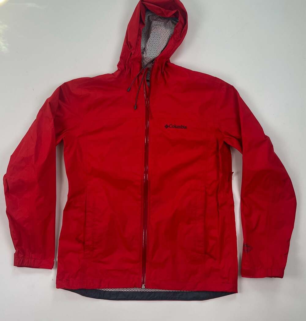 Columbia Men's EvaPOURation Omni-Tech Waterproof Rain Jacket, Red
